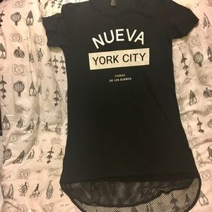 Black printed t-shirt  dress