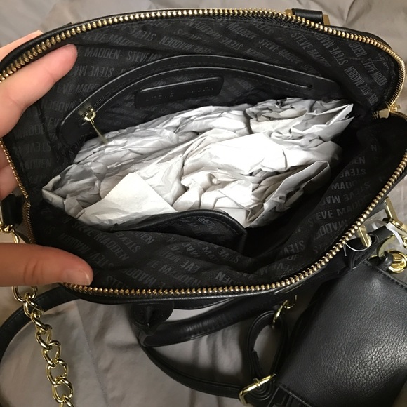 SOLD ON V // Steve Madden Black Studded Purse - Picture 3 of 4