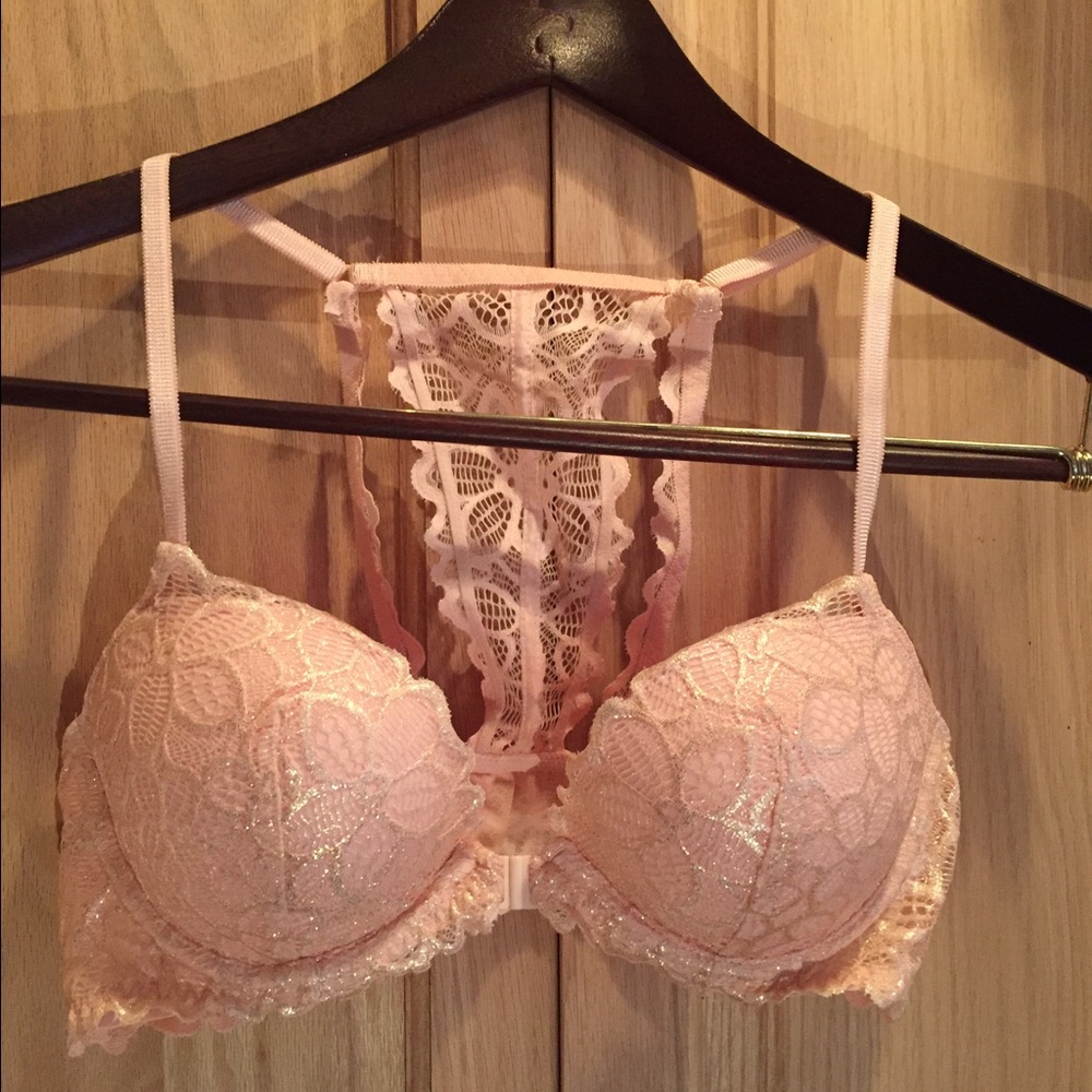 PINK Shiny Date Bra (Brand New)