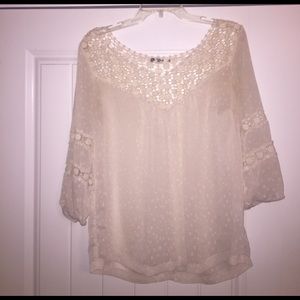 Sheer Lace detail Blouse