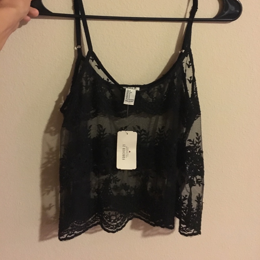 Lace tank top forever 21