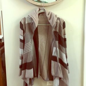 Cashmere Striped Hooded Sweater