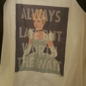 Disneys Cinderella 3/4 sleeve baseball tee