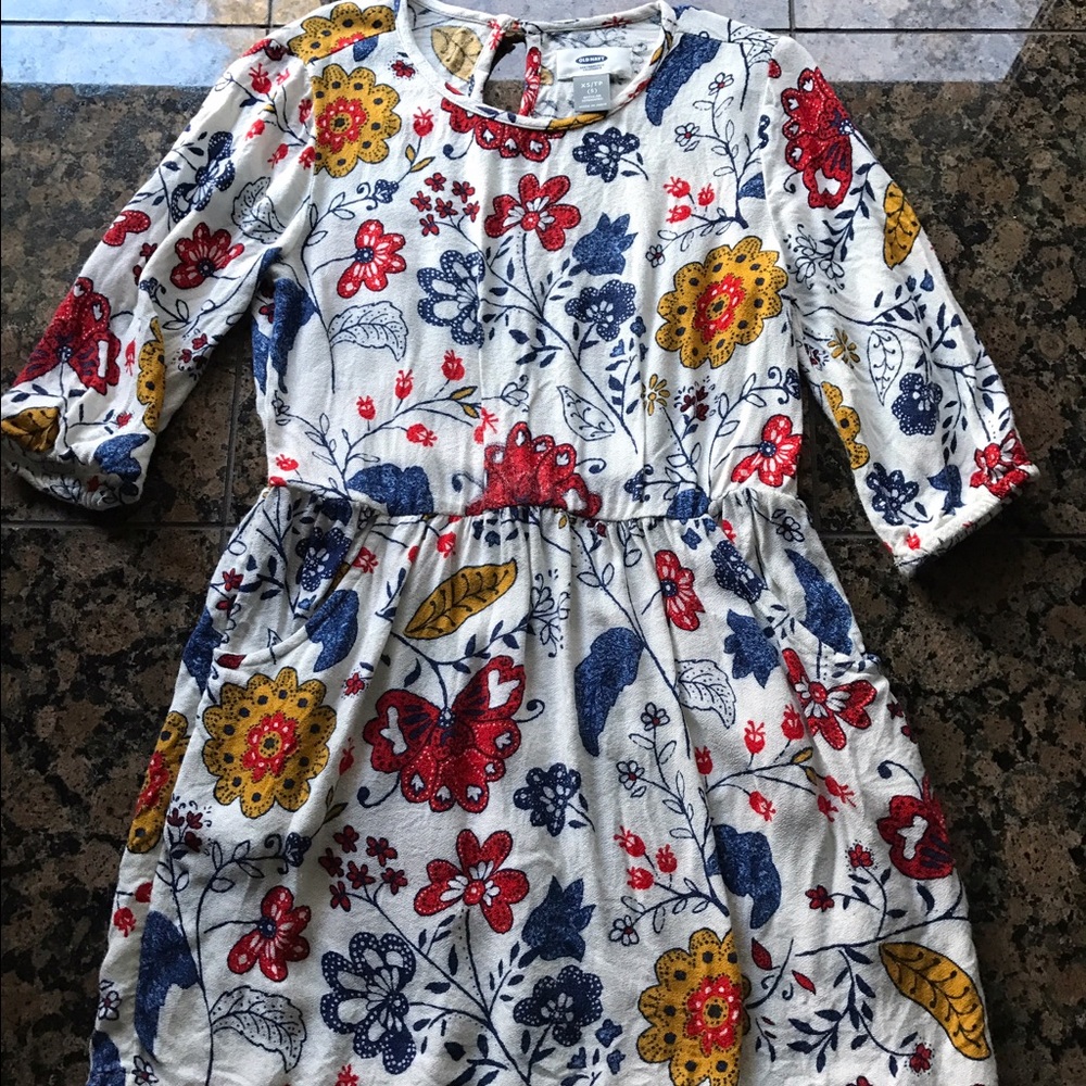 Floral little girls dress