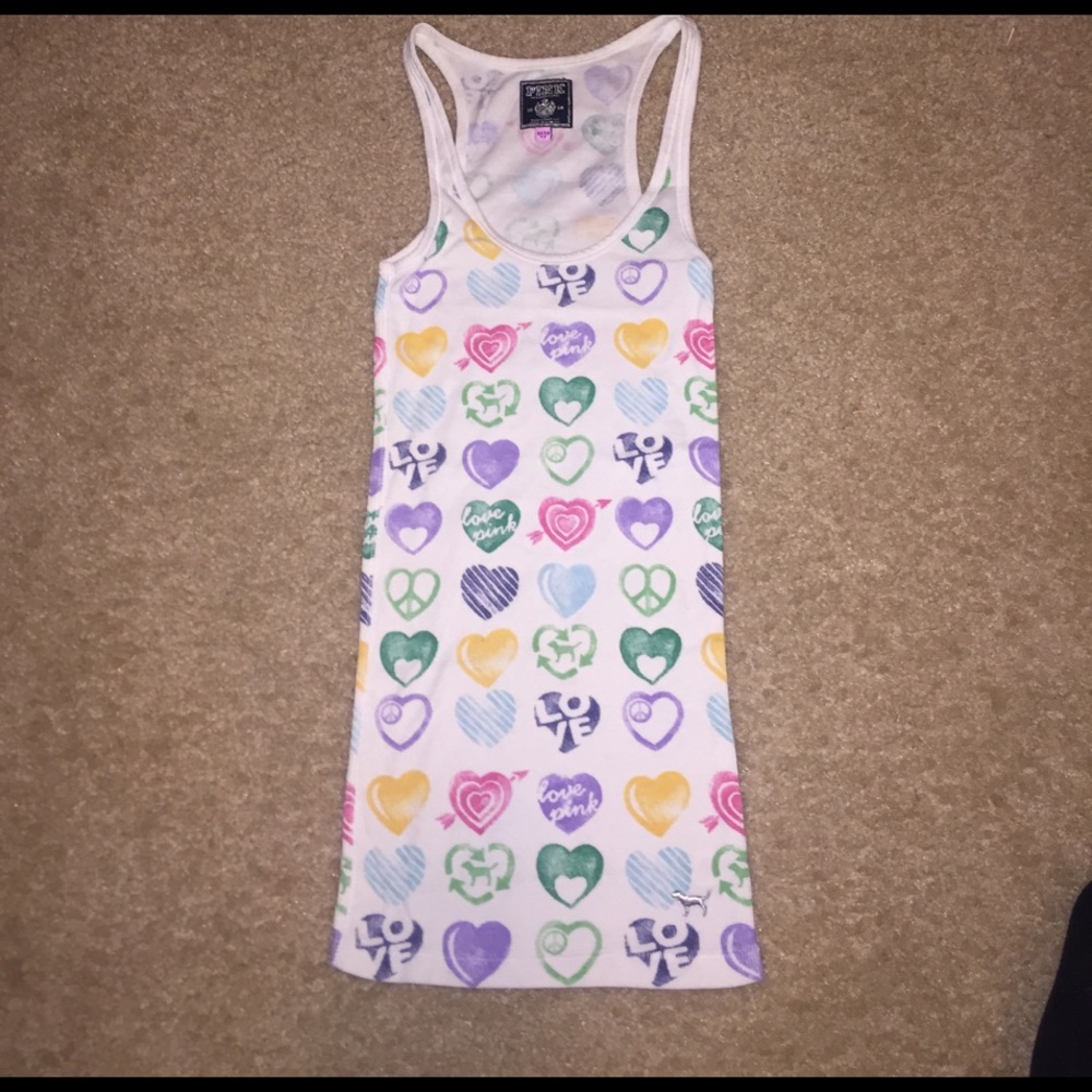 Victoria's Secret Pink White Tank Top Size XS
