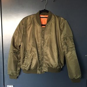 BRAND NEW/NEVER WORN Olive Green Bomber