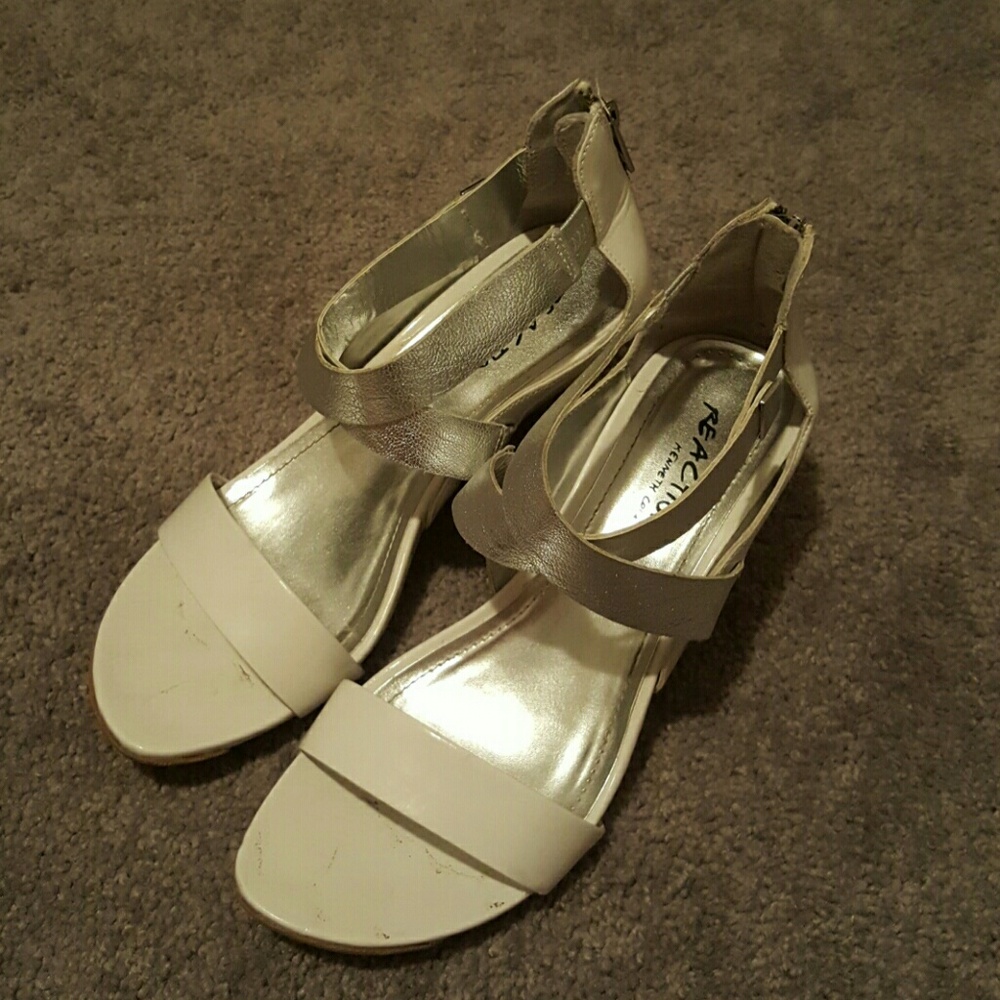 White and Silver sandles