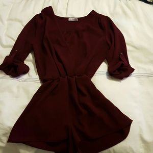 Burgundy Romper