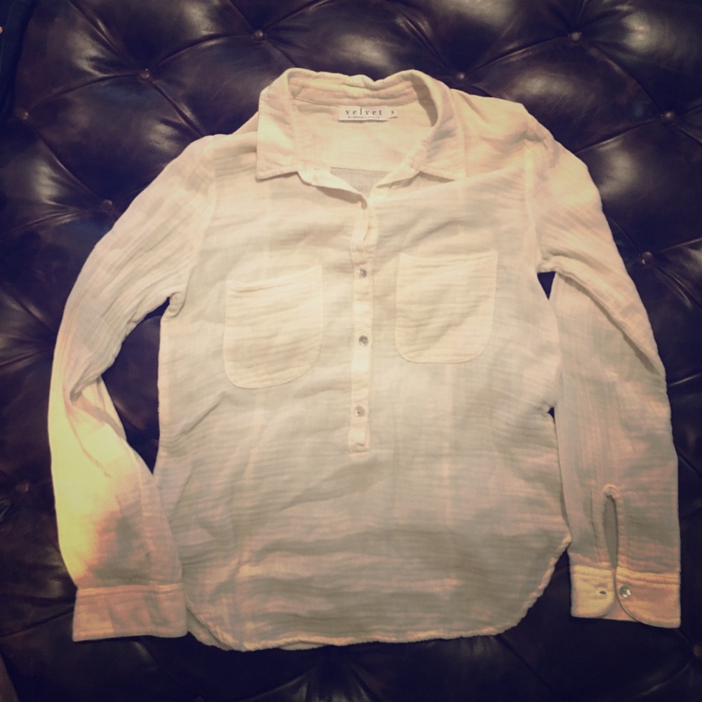 Linen off white blouse