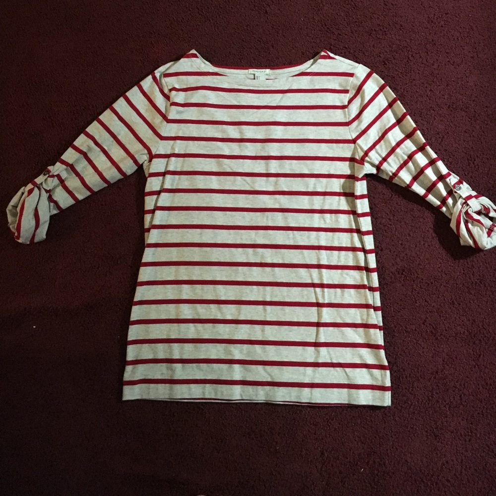 Stripped 3/4 sleeve shirt