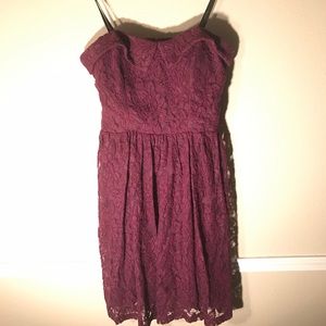 Burgundy dress