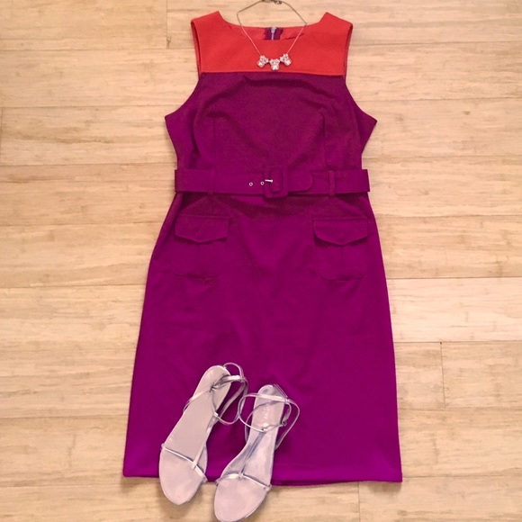 Merona Dresses & Skirts - Bright Belted Sheath Dress