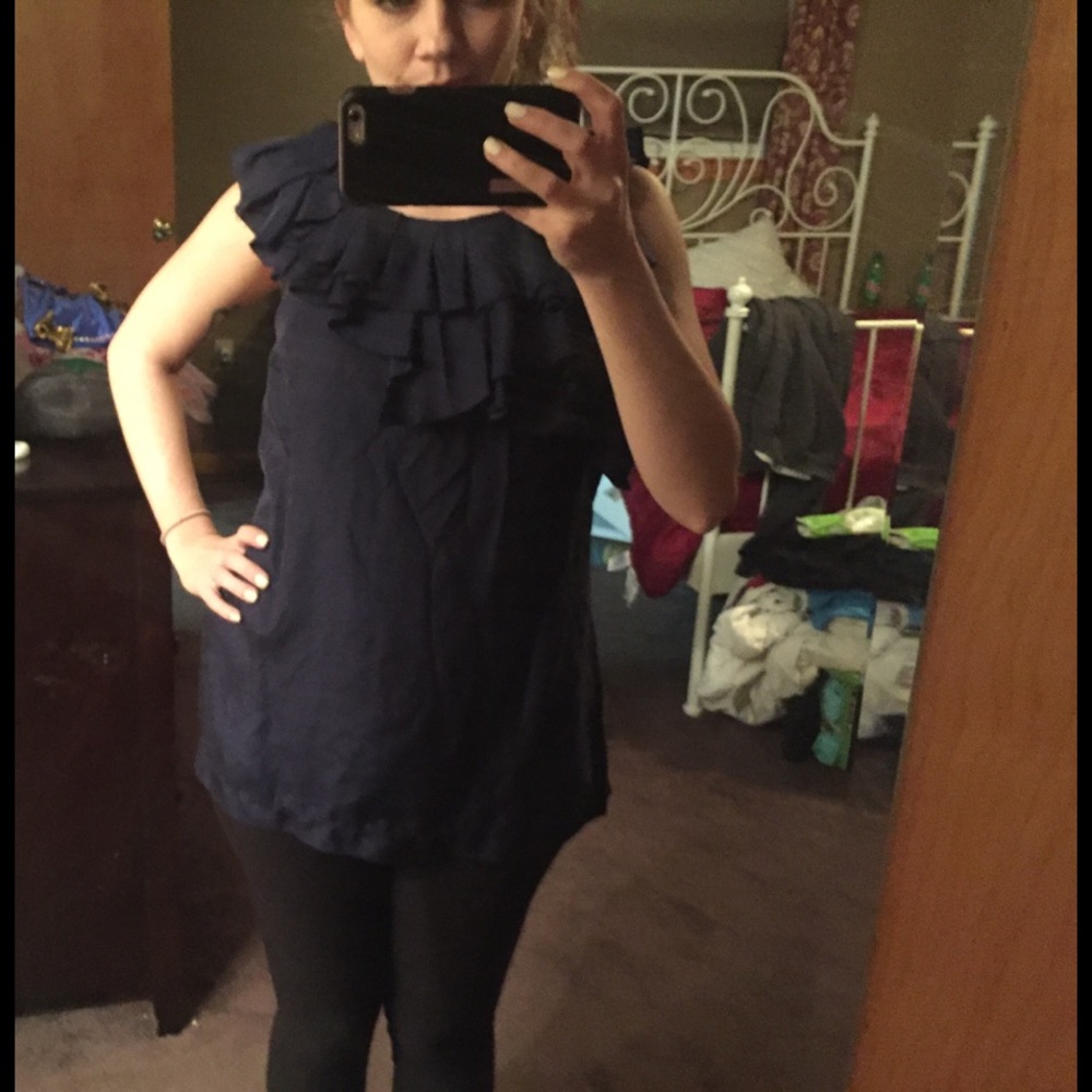 Navy Ann Taylor dress tank top