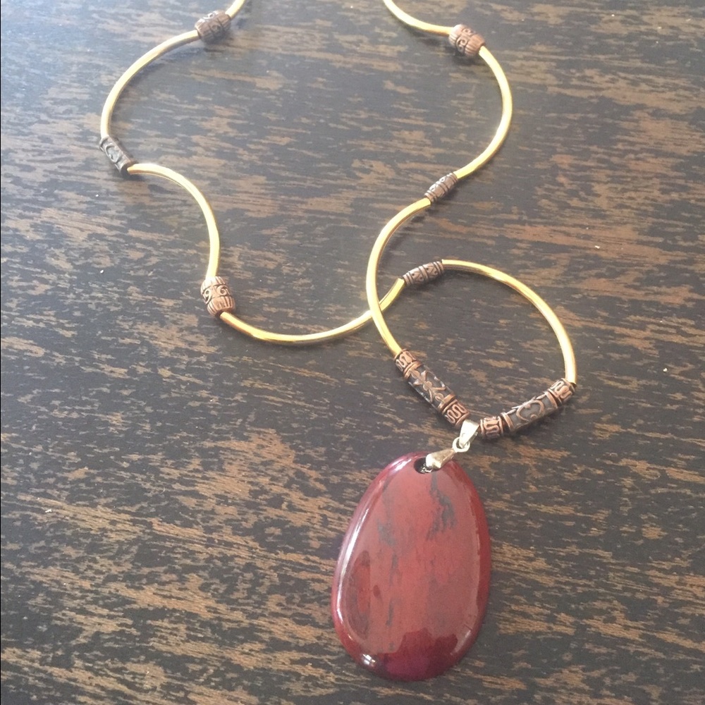 RED JASPER STONE NECKLACE