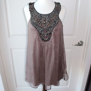 TUNIC TOP WITH BEADING - SIZE SMALL