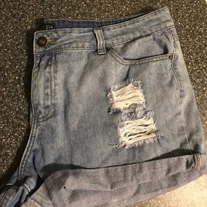 Denim Boyfriend Cutoffs
