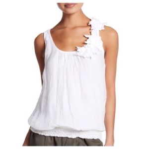 🍃💕Lola Italia Pure Silk Appliqué Racerback Tank