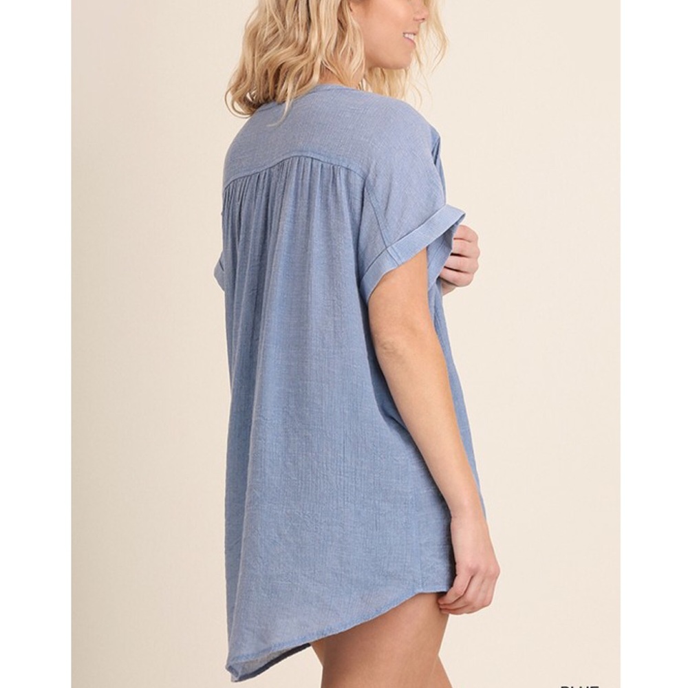 🚨1 HR SALE🚨JAXTON tunic wth tassel detail - BLUE - Picture 2 of 2