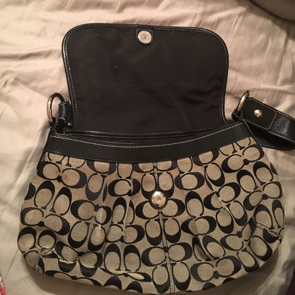 Black and Gray Authentic Coach Bag - Picture 4 of 8