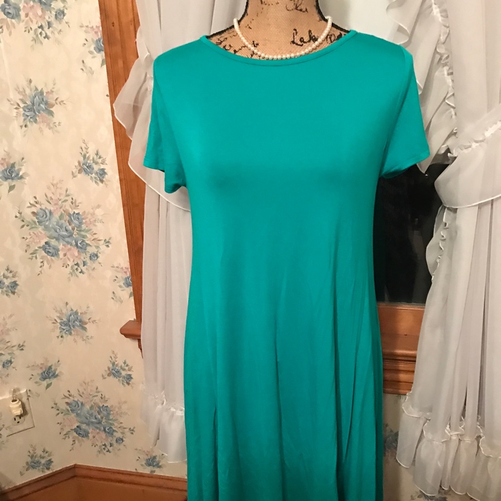 Mint high low jersey knit dresss