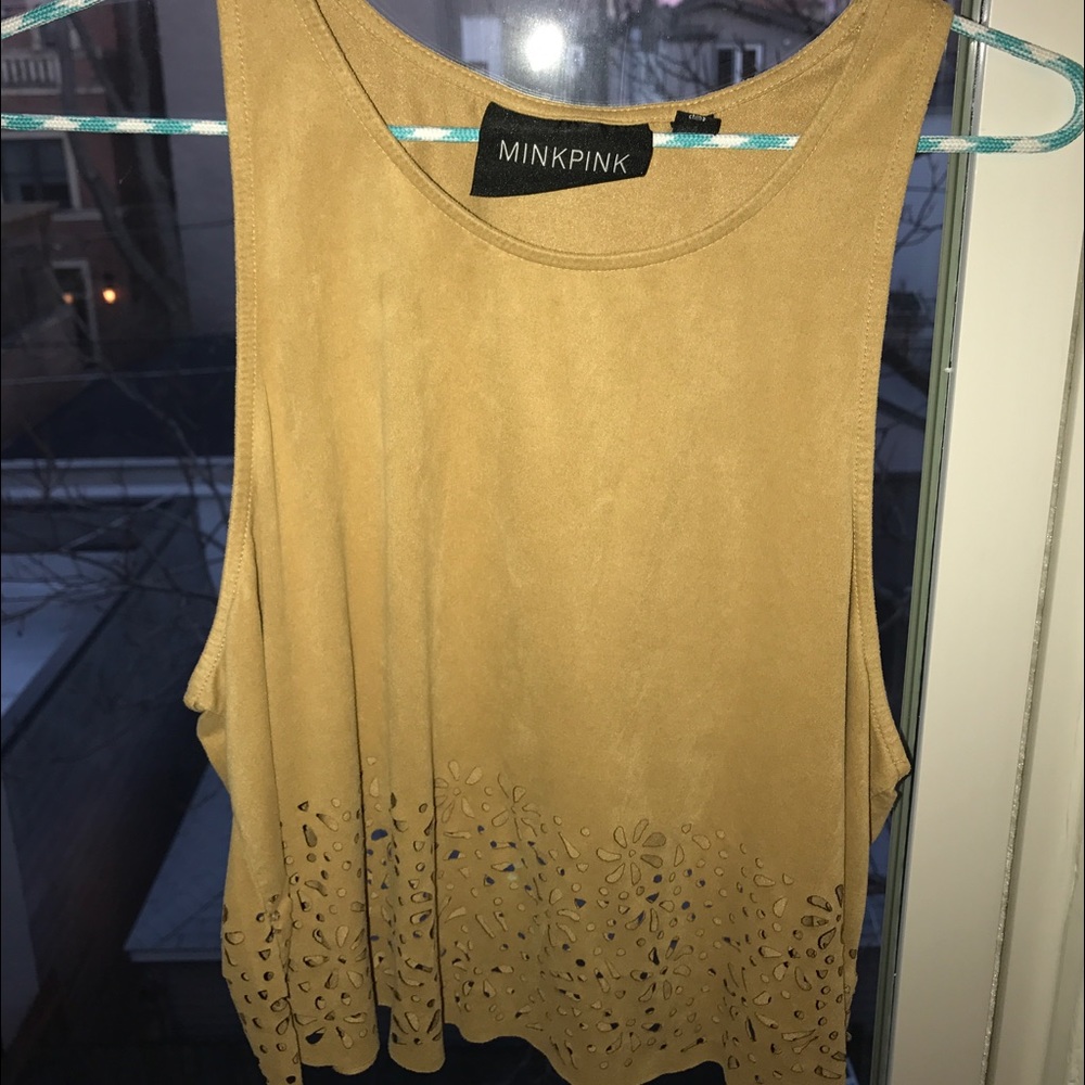 Suede crop top from urban outfitters.