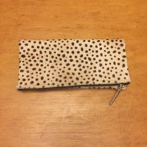 Leopard Fold Over Clutch