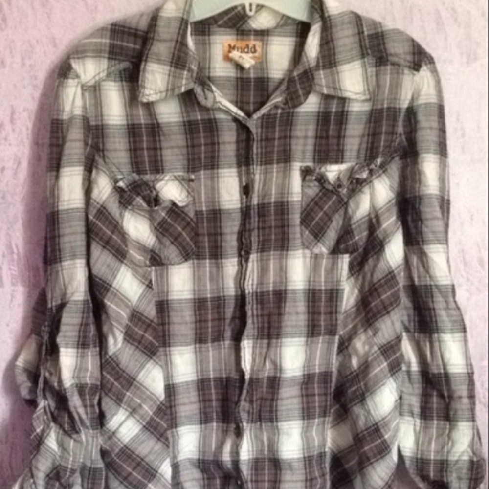Grey plaid Mudd shirt