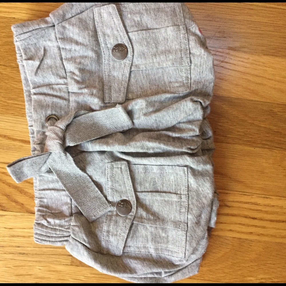 Grey cotton ruffled Roxy skirt