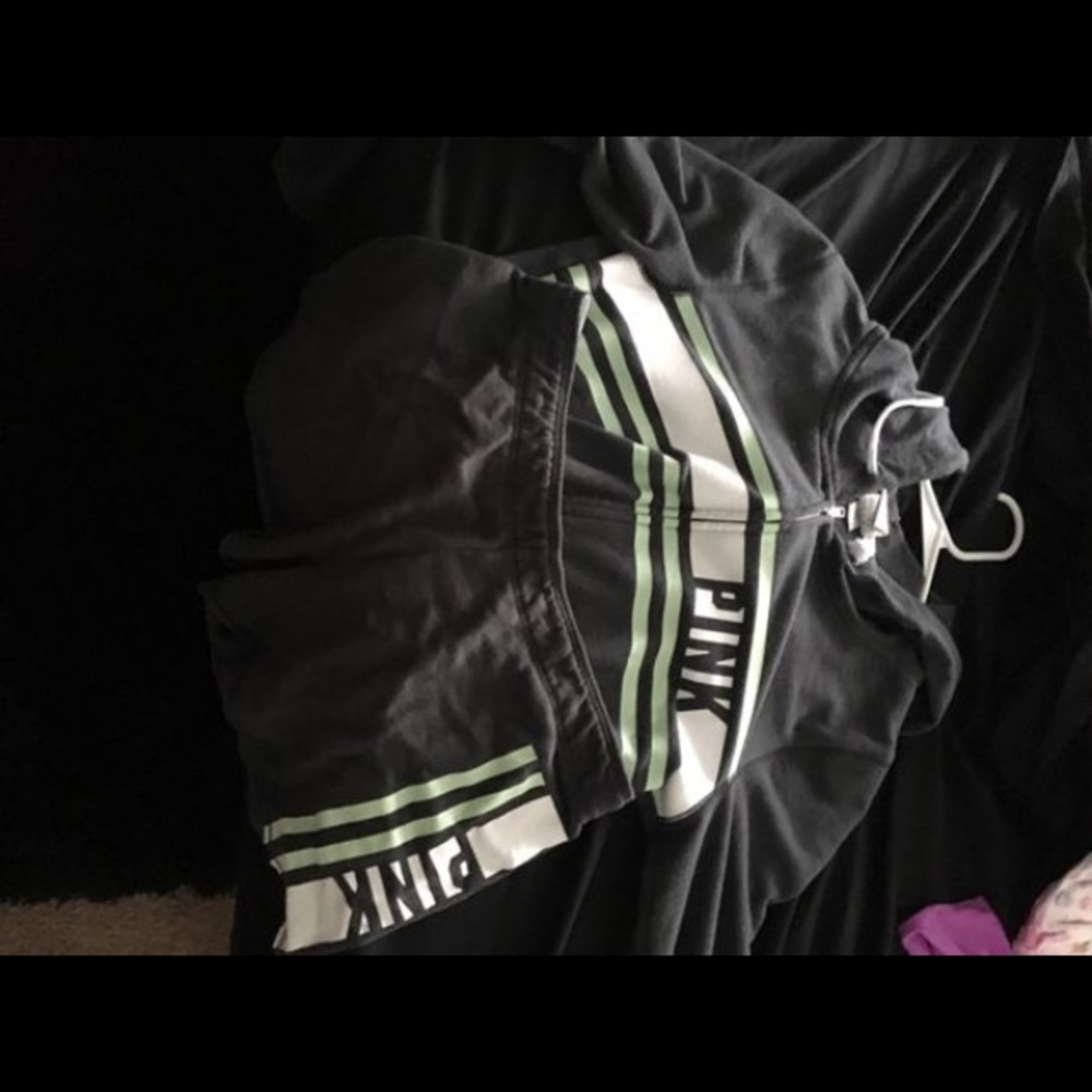 Victoria secret pink outfit shorts and jacket