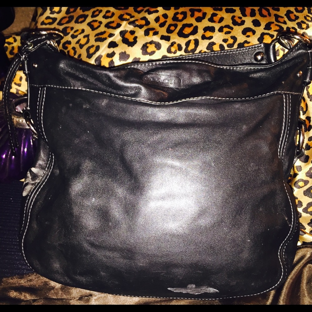 Coach Black Leather Hobo