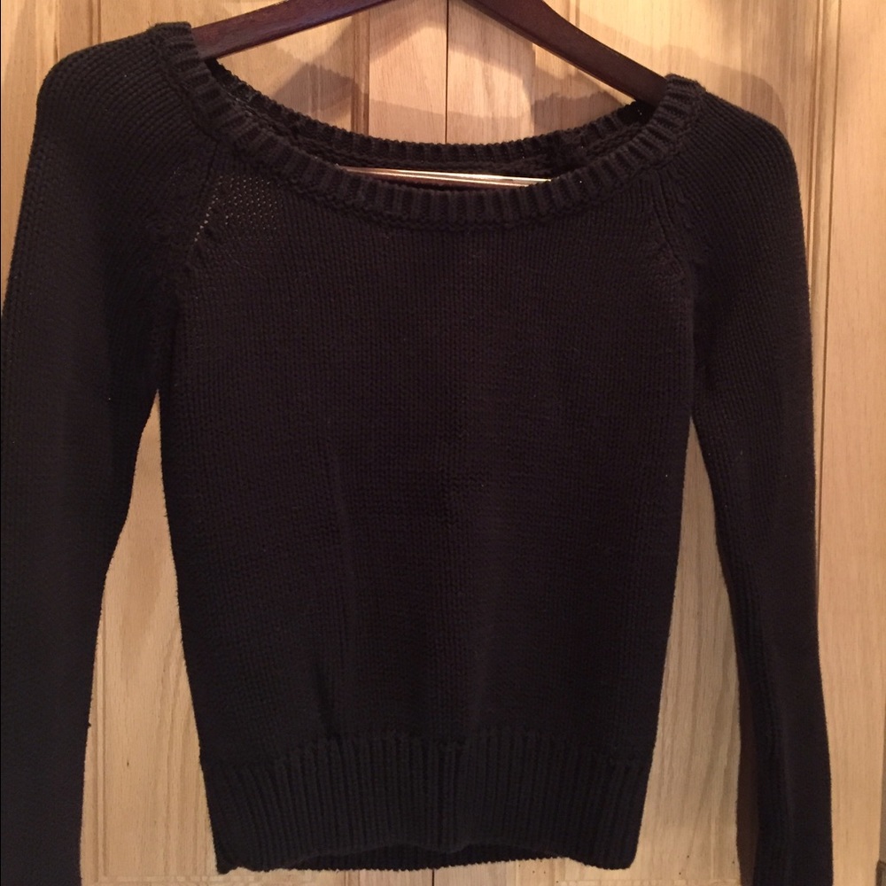Knit Sweater Crop Top with Cutouts