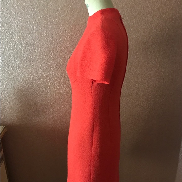 Vintage Reine Schur-Wolle Orange Wool Dress - Picture 3 of 4