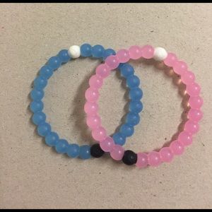 Pink and Blue Lokai Bracelets (Medium)