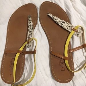 Loft Sandals-Leopard/ Yellow