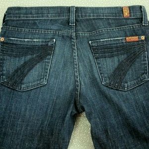 7 For all Mankind Crop Dojo Denim Dark Jeans