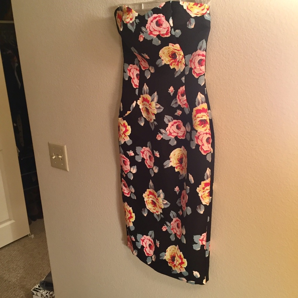 ASOS formal strapless flower print - Picture 3 of 6