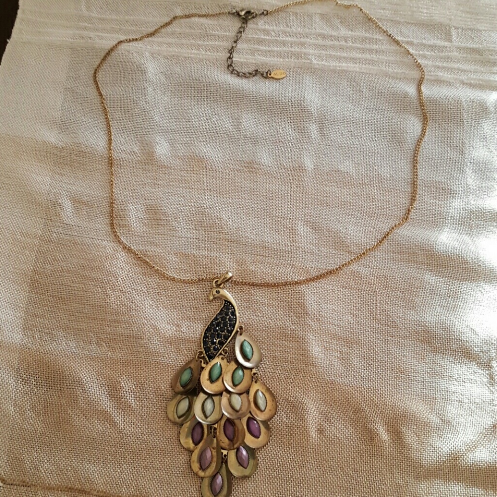 Aldo peacock necklace