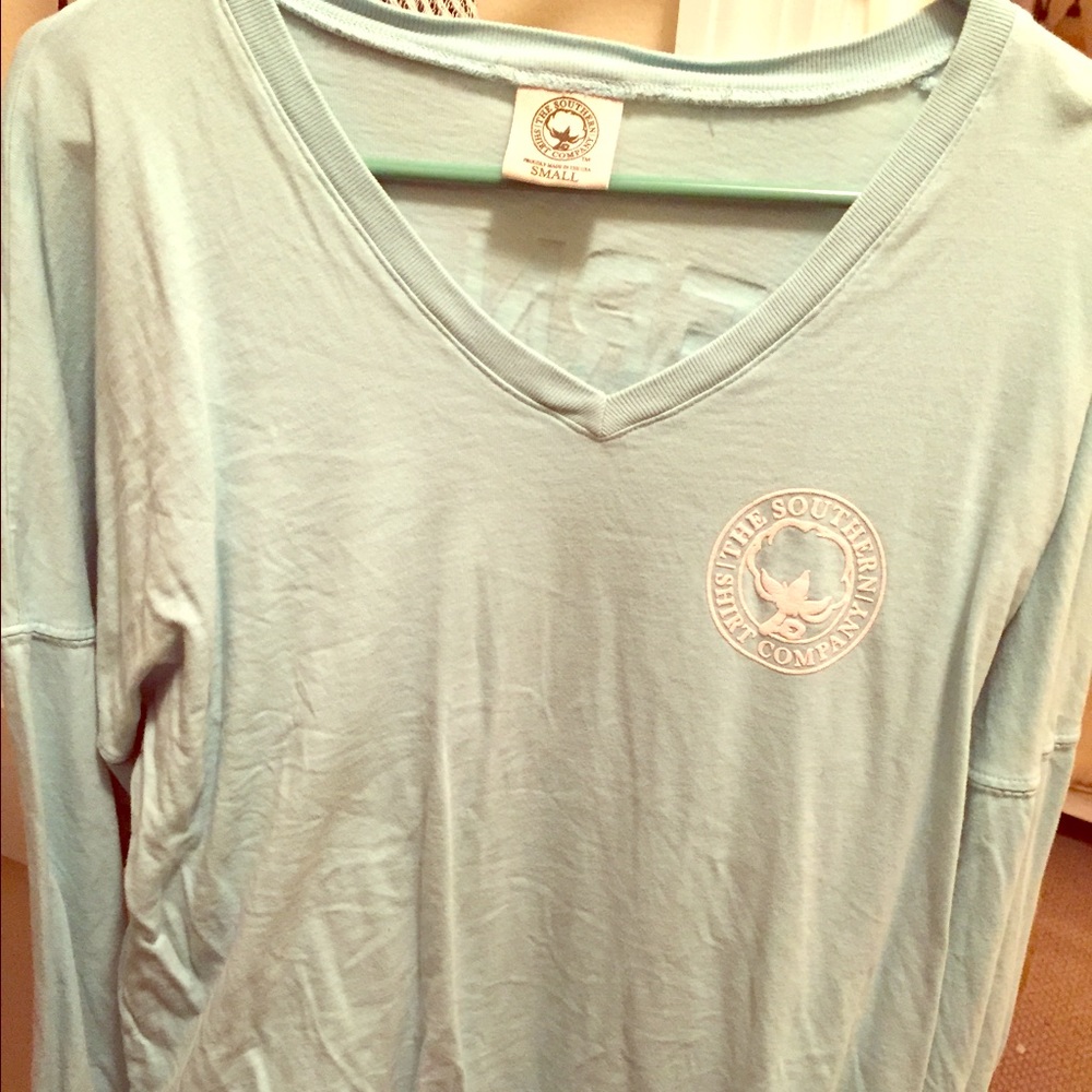Southern Shirt Company v-neck jersey powder blue s