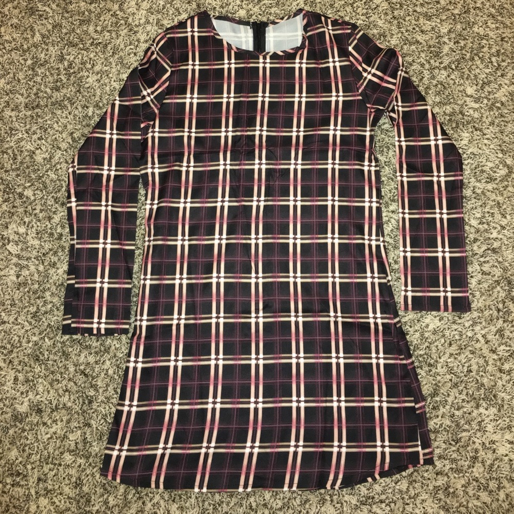 Long sleeve Navy blue striped dress