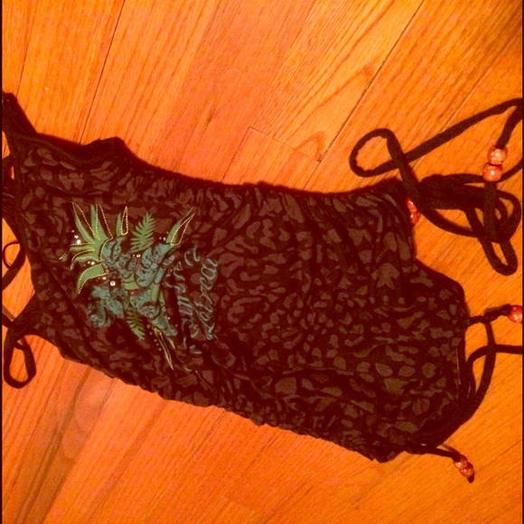 Guess Medium rainforest halter/spaghetti top - Picture 2 of 4