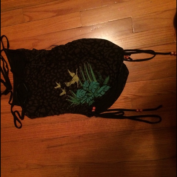 Guess Medium rainforest halter/spaghetti top - Picture 3 of 4