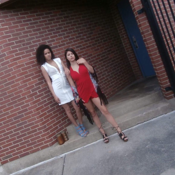 White Stacy Zip Dress - Picture 4 of 4