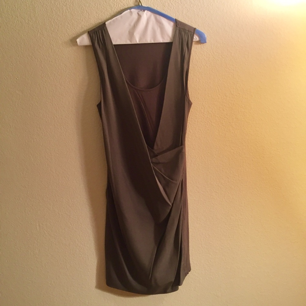 Theory grey draped dress