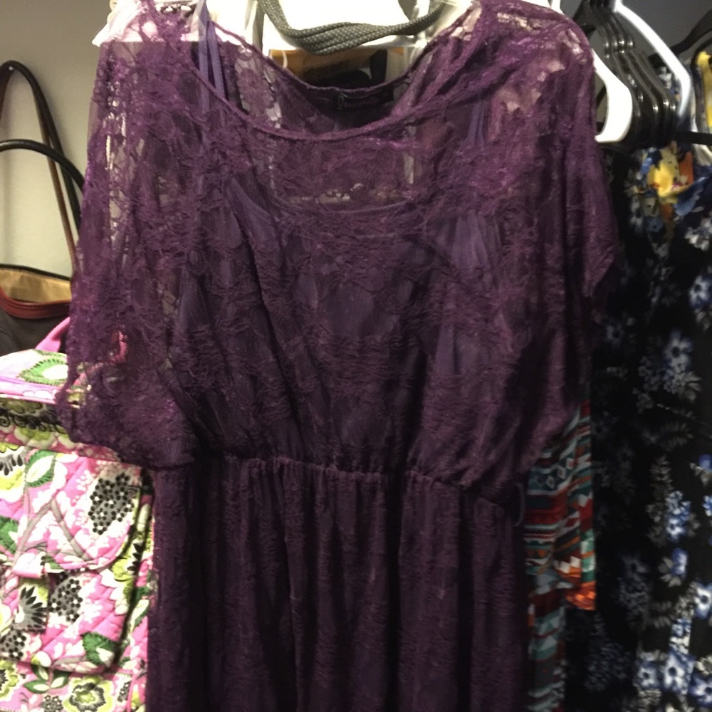 Purple lace dress