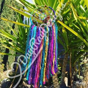 Tie-dye with crystals Dreamcatcher