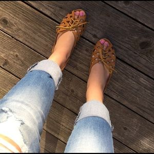 Women's Nine West Mustard Low Heels 6.5