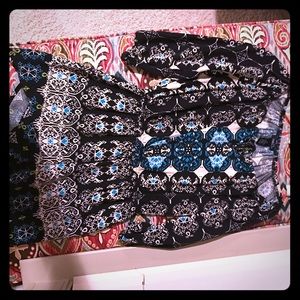 Patterned quarter sleeve romper