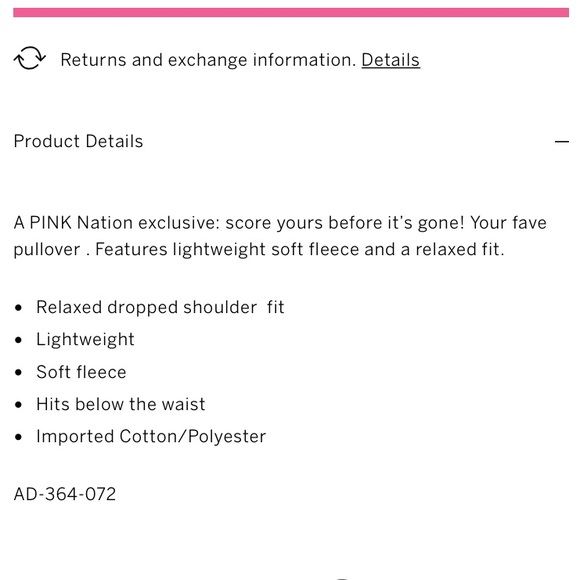 ✨NWT/NIB- VS PINK NATION Hoodies✨ - Picture 4 of 4