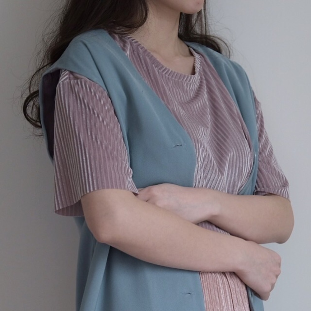 Baby Blue long vest