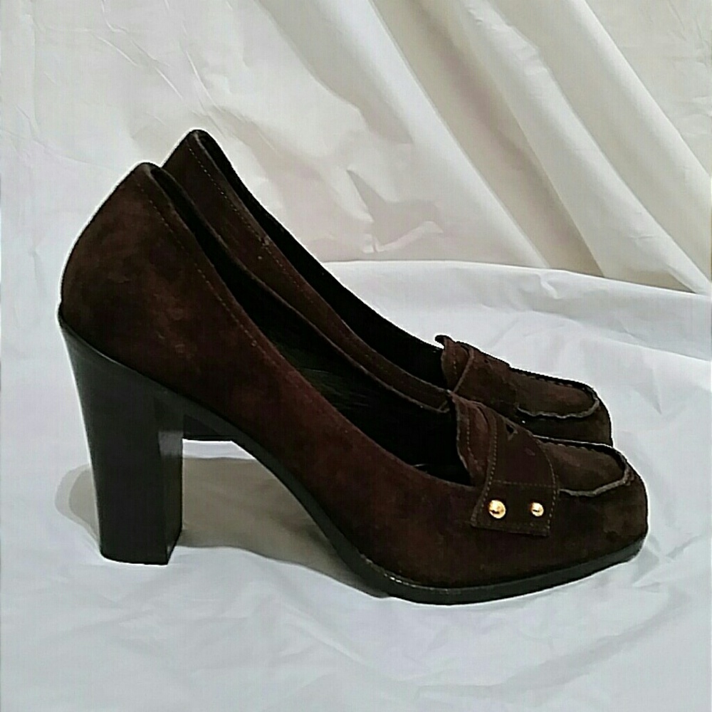 NWOT Prada Heeled Loafers